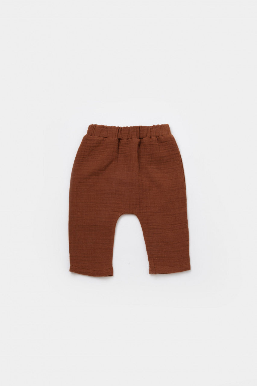 Set bluzita petrecuta si pantaloni lungi din muselina, BabyCosy, 100% bumbac organic,